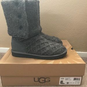 UGG Grey Lattice-Cardy Boots